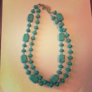 Turquoise necklace- great color, excellent shape